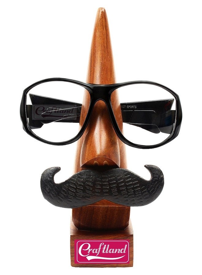 Craftland Wooden Nose Spectacle Stand (Brown, 5 Inches x 5 Inches x 9 Inches) - Image 3